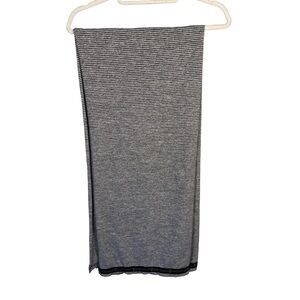 Lululemon Striped Black and Gray Vinyasa Scarf Versatile Athletic Athleisure
